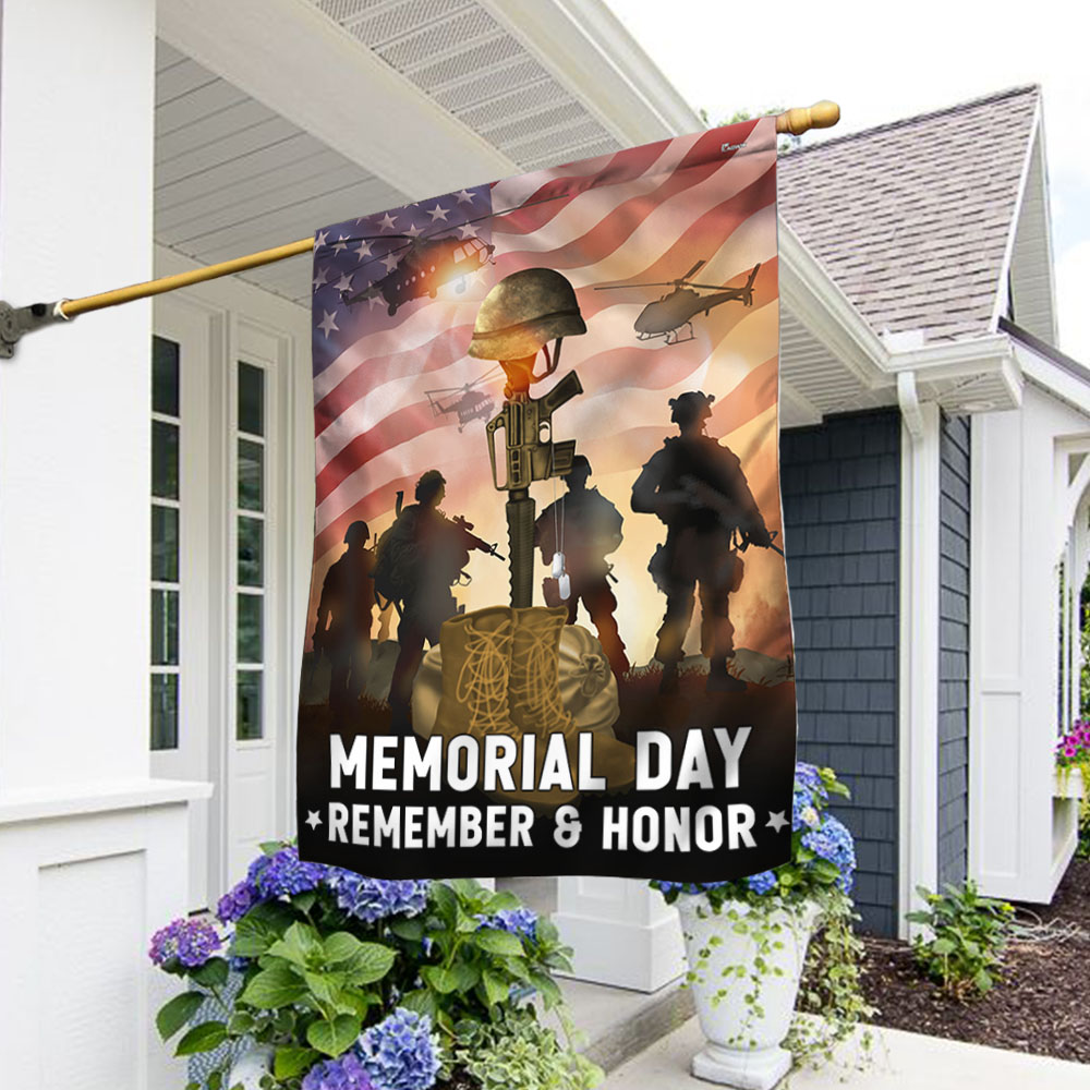 US Veteran Remember and Honor Flag Memorial Day Veterans Decor Patriotic Merch - Tradiviet