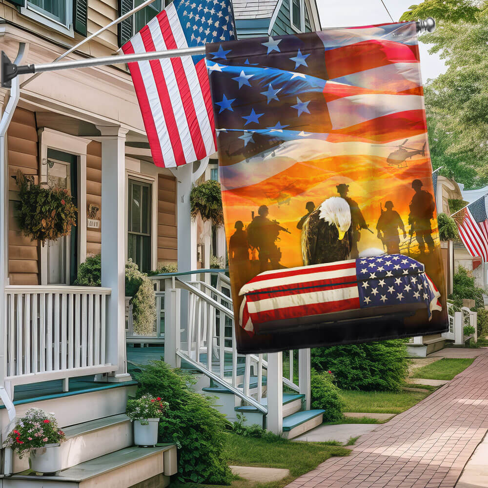 US Veteran Remembrance Memorial Day American Eagle Flag Honoring All Who Served Decor 4Th Of July Merch - Tradiviet