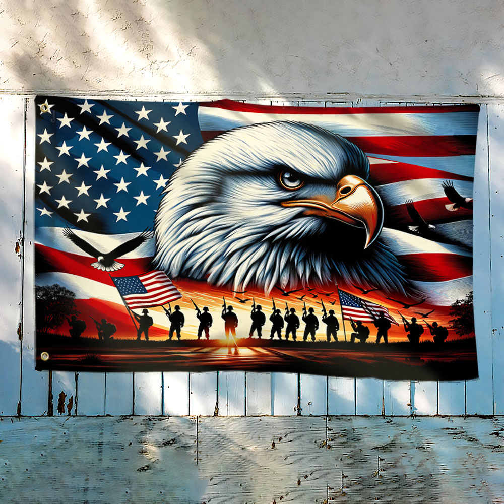 US Veterans Thank You Veterans American Eagle Patriotism Flag America 250 Years Decor - Tradiviet