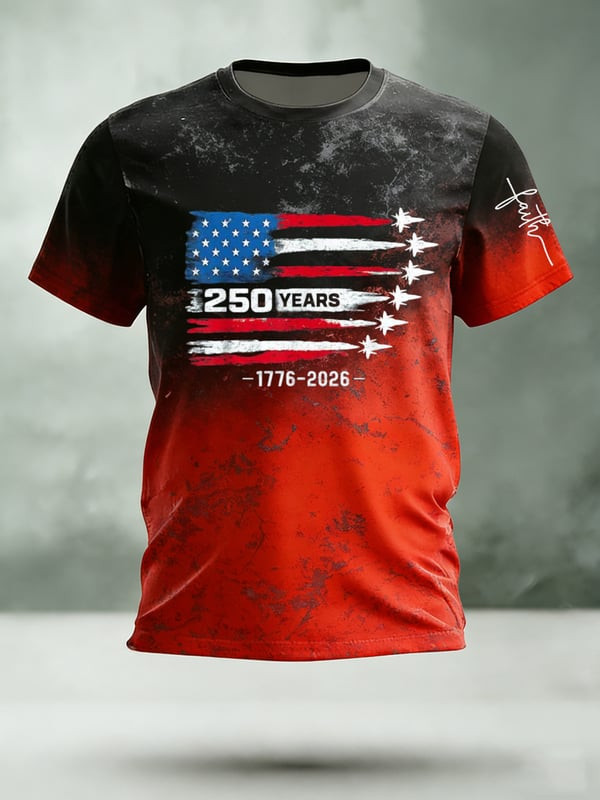 USA 250 Years Anniversary T-Shirt 1776 2026 Patriotic Flag Tee Unique Gift For Him - Tradiviet - Image 2
