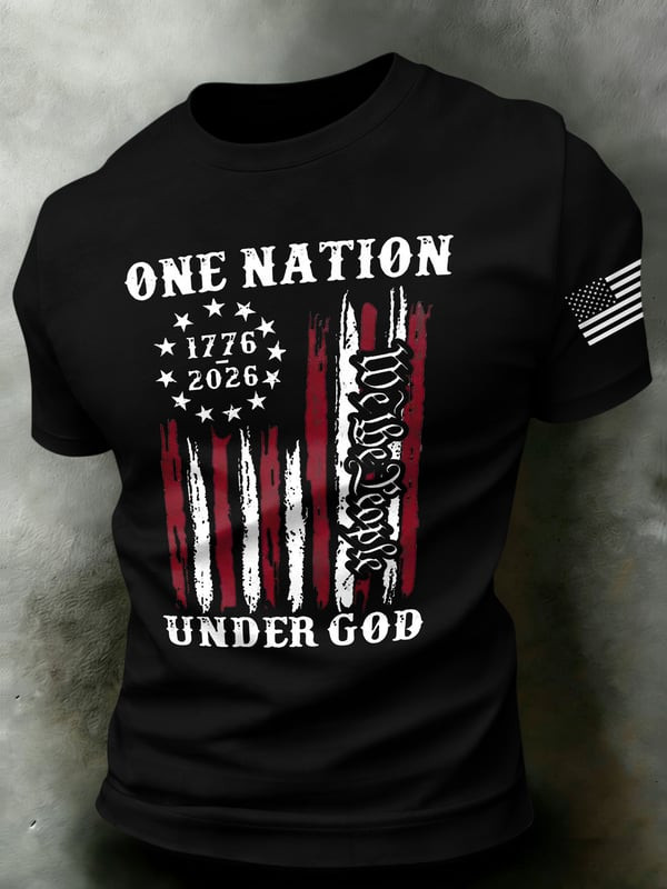 USA 250 Years Of Blessing T-Shirt We The People Under God Shirt Unique Gift For Dad - Tradiviet - Image 4