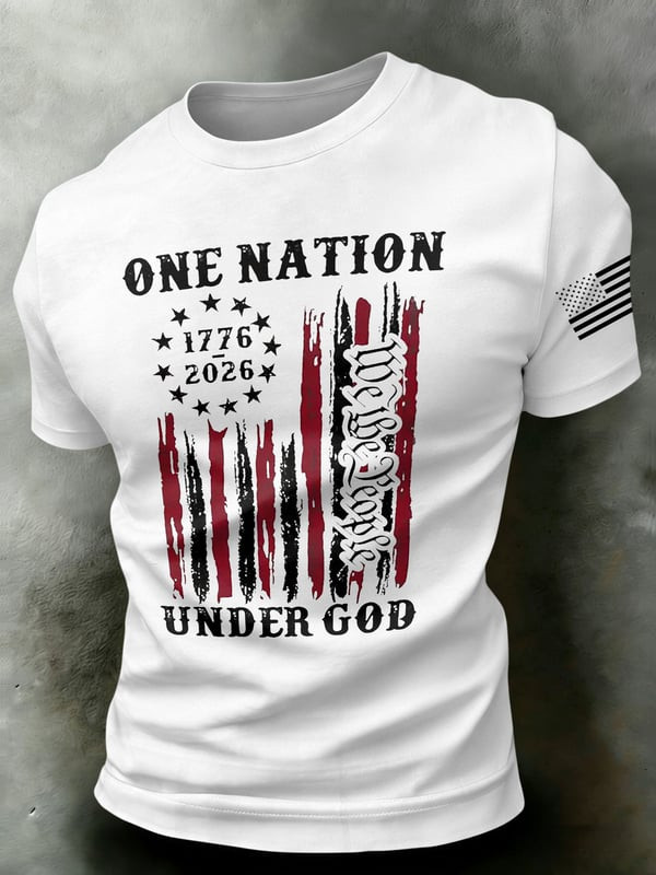 USA 250 Years Of Blessing T-Shirt We The People Under God Shirt Unique Gift For Dad - Tradiviet - Image 3