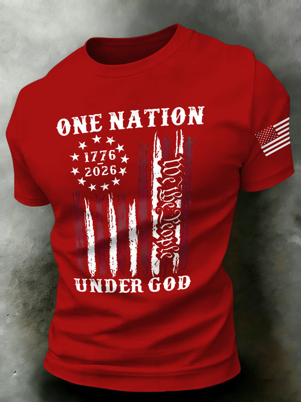 USA 250 Years Of Blessing T-Shirt We The People Under God Shirt Unique Gift For Dad - Tradiviet