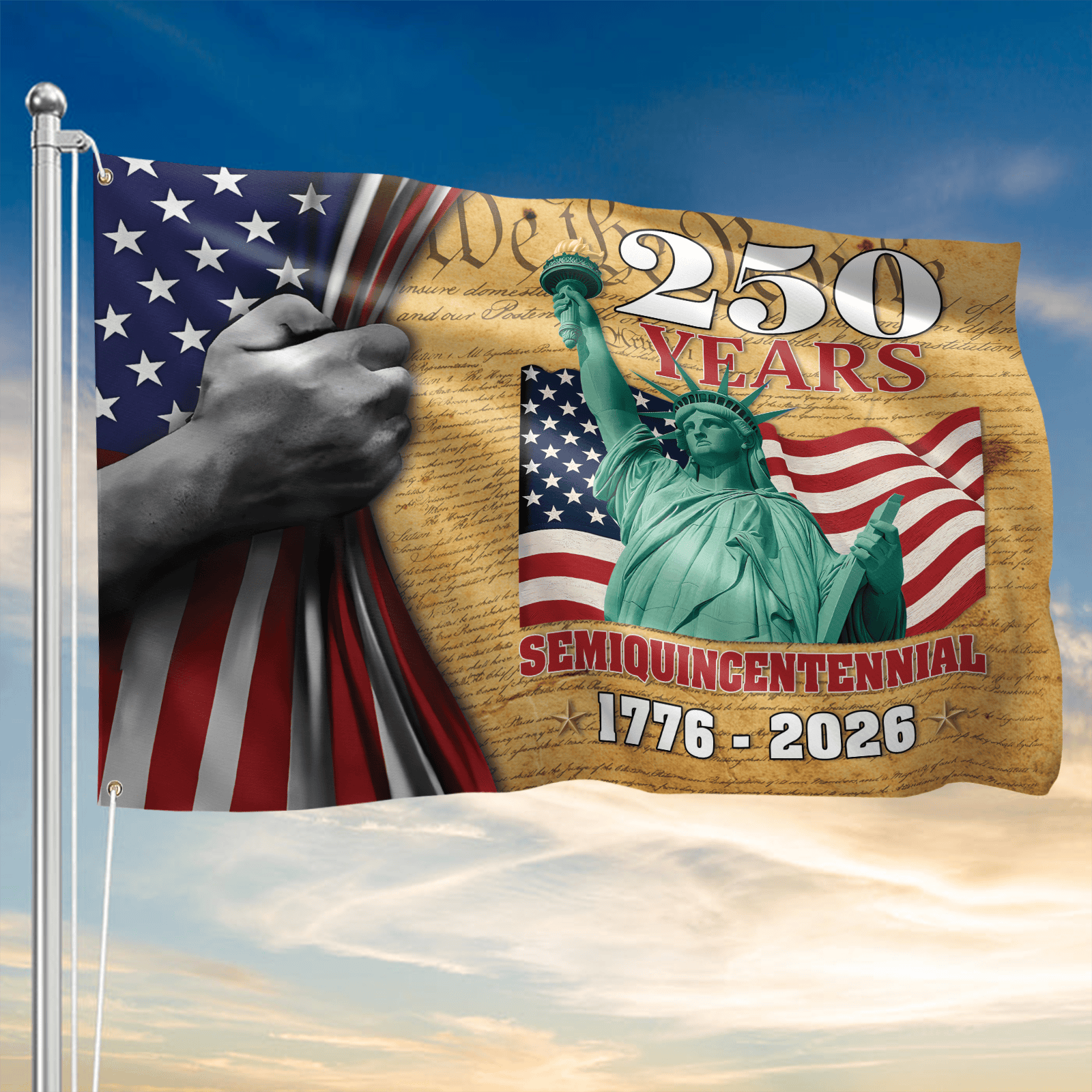 USA 250 Years Of Freedom 1776 2026 Fourth Of July Yash Sign Gift for Her - Tradiviet