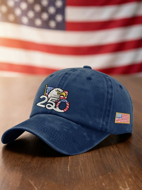 USA 250th Anniversary Eagle Baseball Cap Patriotic America 1776-2026 Merch Gifts For Him - Tradiviet