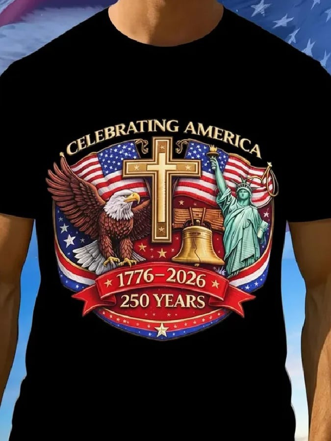 USA 250th Anniversary Shirt 1776 2026 Bal Eagle Statue of Liberty Graphic Tribute Gift - Tradiviet