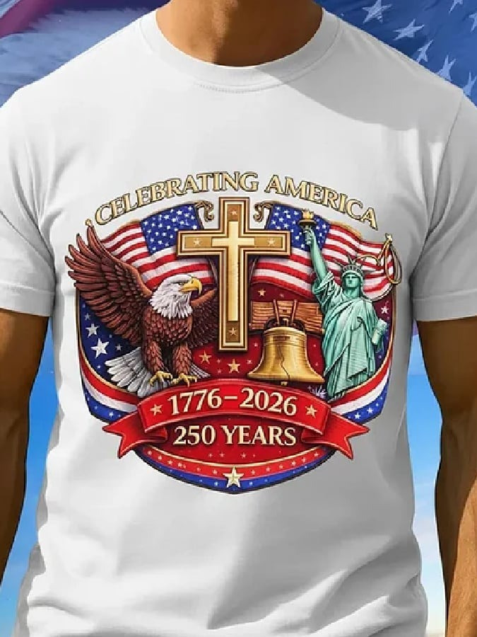 USA 250th Anniversary Shirt 1776 2026 Bal Eagle Statue of Liberty Graphic Tribute Gift - Tradiviet - Image 2