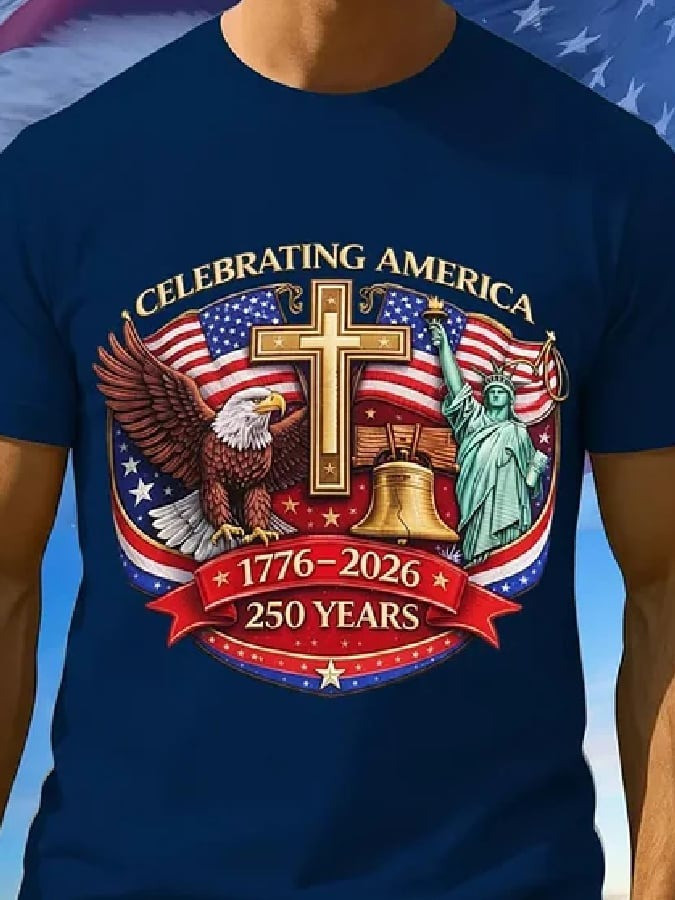 USA 250th Anniversary Shirt 1776 2026 Bal Eagle Statue of Liberty Graphic Tribute Gift - Tradiviet - Image 3