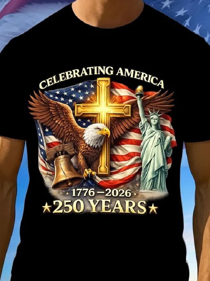 USA 250th Anniversary Shirt 1776 2026 Statue of Liberty Bal Eagle Print Gift Ideas - Tradiviet