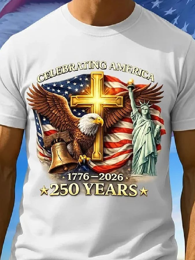 USA 250th Anniversary Shirt 1776 2026 Statue of Liberty Bal Eagle Print Gift Ideas - Tradiviet - Image 2