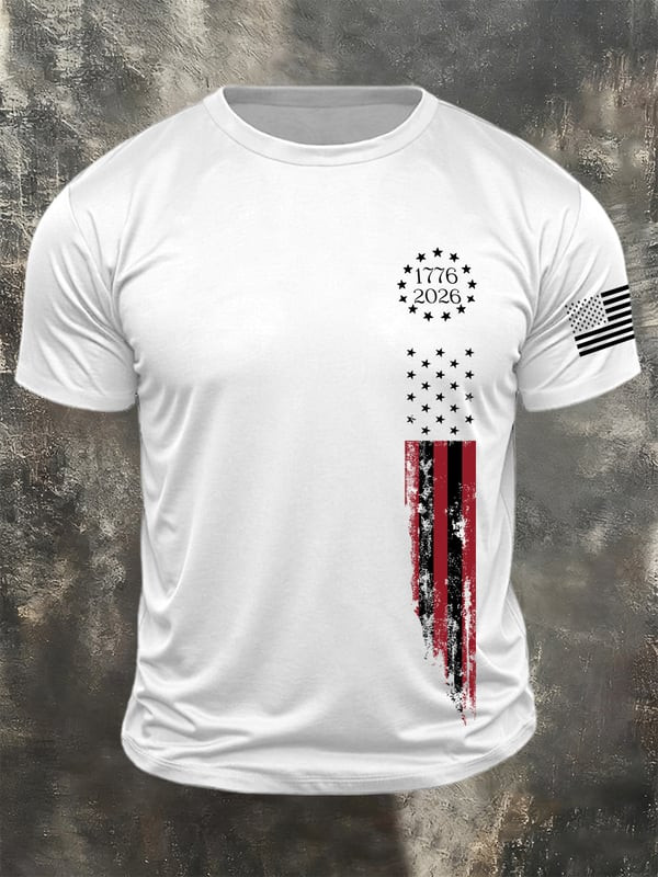 USA 250th Anniversary T-Shirt 1776 2026 Patriotic Flag Clothing Gift For Him - Tradiviet