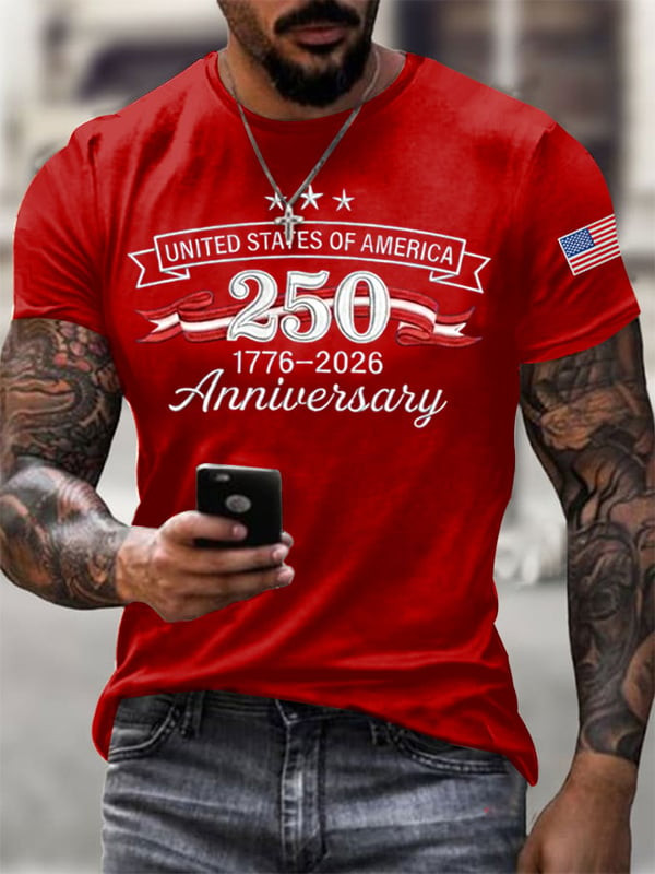 USA 250Th Anniversary T-Shirt Fourth Of July Apparel Gift For Men - Tradiviet - Image 5
