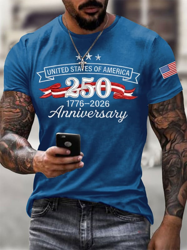USA 250Th Anniversary T-Shirt Fourth Of July Apparel Gift For Men - Tradiviet - Image 4