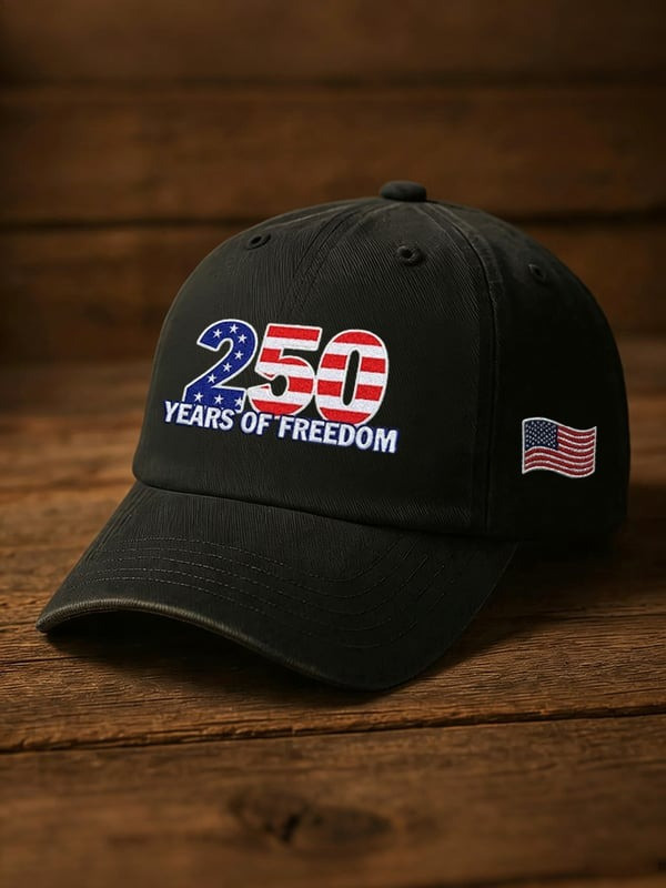USA 250th Years Of Freedom Baseball Cap American Flag Merch Patriotic For Men - Tradiviet - Image 2
