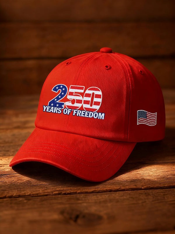 USA 250th Years Of Freedom Baseball Cap American Flag Merch Patriotic For Men - Tradiviet
