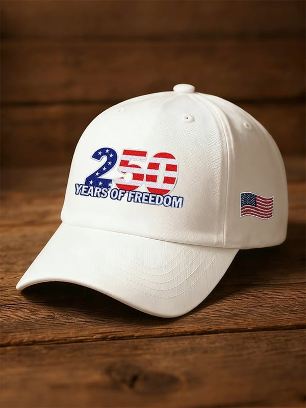 USA 250th Years Of Freedom Baseball Cap American Flag Merch Patriotic For Men - Tradiviet - Image 3