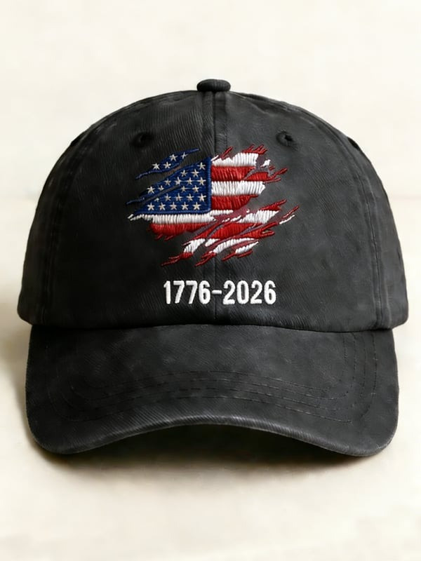USA Flag 1776-2026 Patriotic Baseball Cap America 250th Anniversary Flag Hat Gifts For Him - Tradiviet