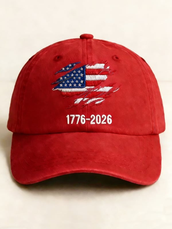 USA Flag 1776-2026 Patriotic Baseball Cap America 250th Anniversary Flag Hat Gifts For Him - Tradiviet - Image 2