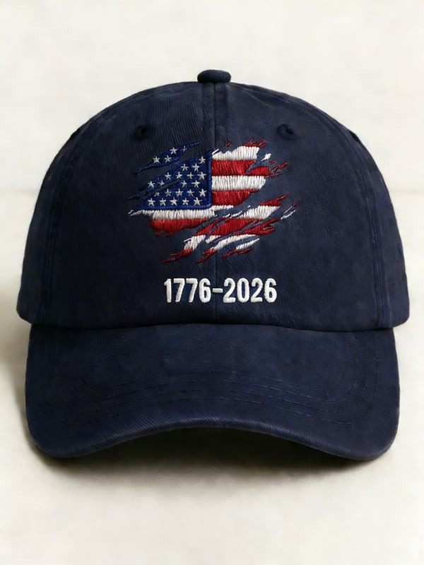 USA Flag 1776-2026 Patriotic Baseball Cap America 250th Anniversary Flag Hat Gifts For Him - Tradiviet - Image 3