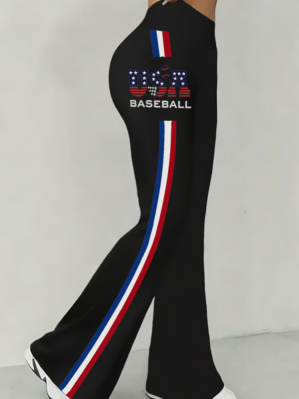 USA World Baseball Classic 2026 Flared Pants Women's WBC Merch Game Day Outfit - Tradiviet