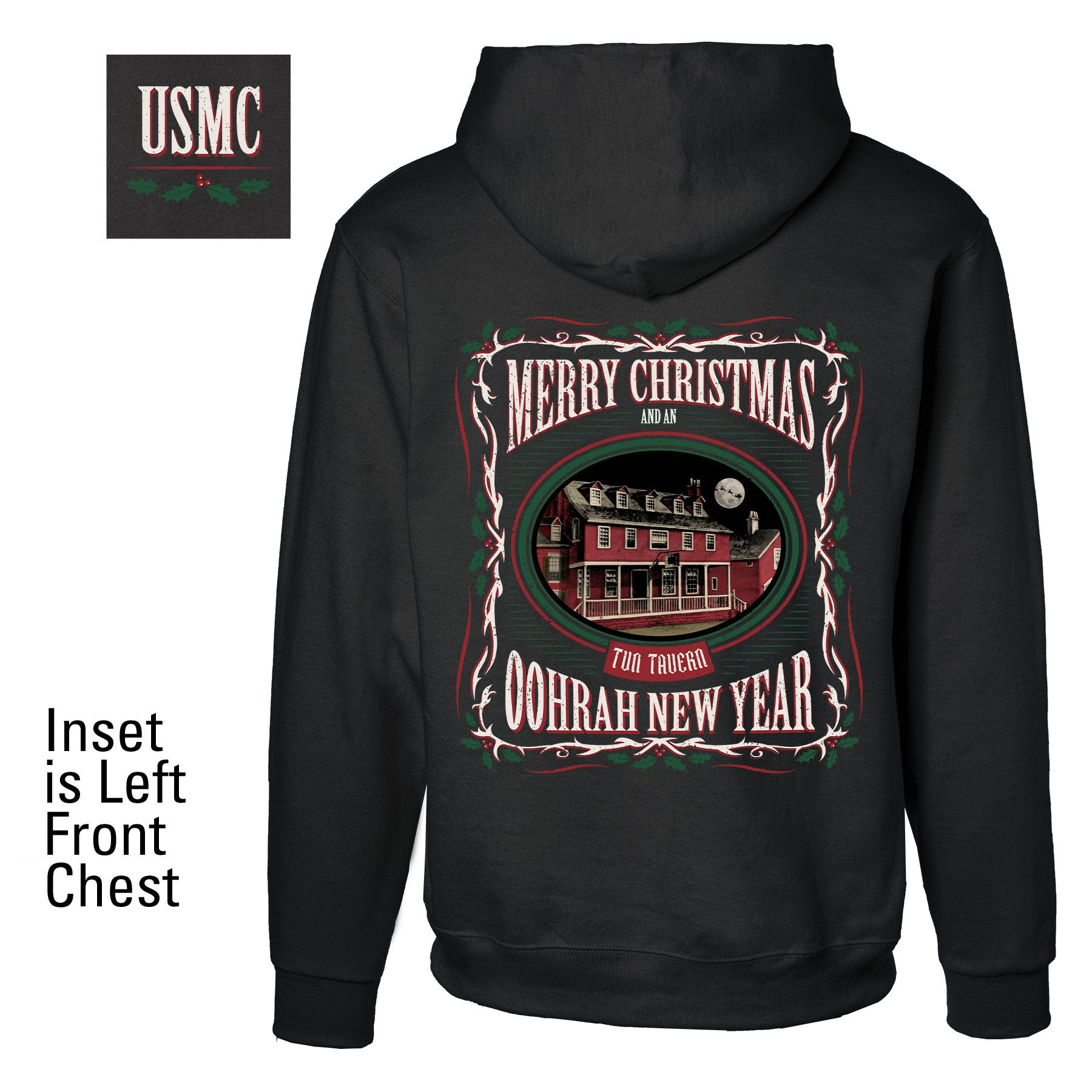 USMC Merry Christmas Oorah New Year Hoodie Marine Corps Holiday Clothes Gift For Dad - Tradiviet