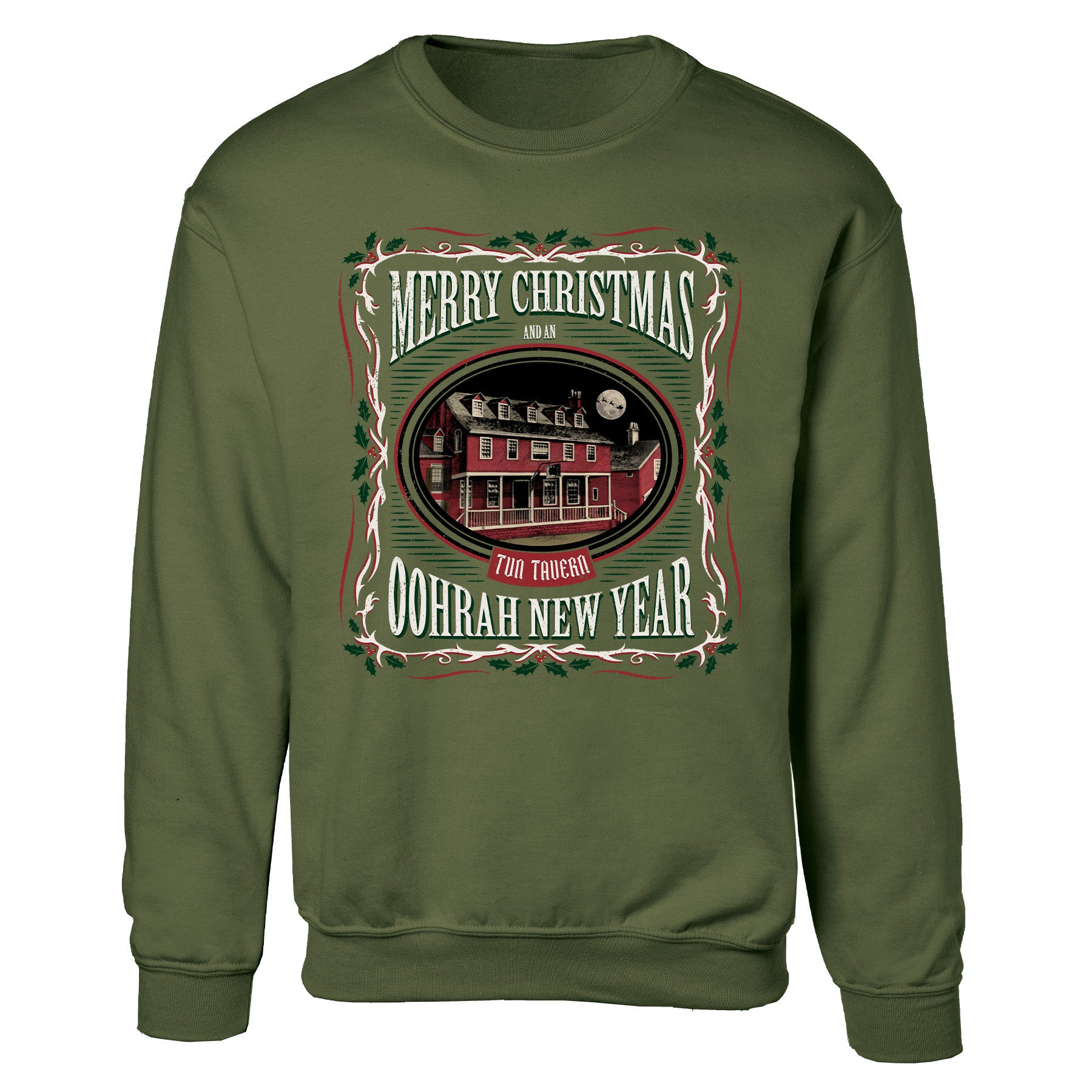 USMC Merry Christmas Oorah New Year Sweatshirt Marine Corps Holiday Shirt Gift For Father - Tradiviet - Image 2