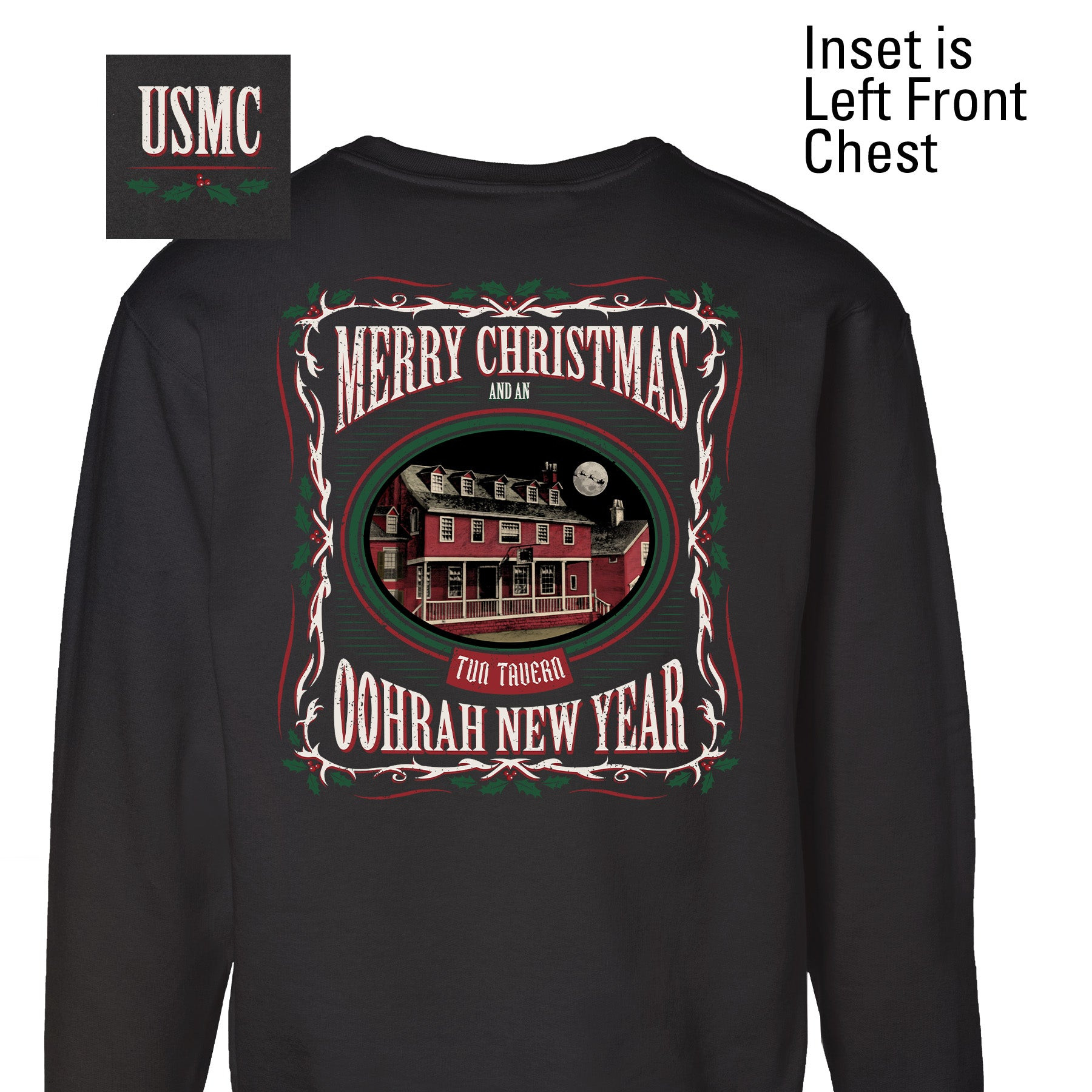 USMC Merry Christmas Oorah New Year Sweatshirt Marine Corps Holiday Shirt Military Holiday Gift - Tradiviet