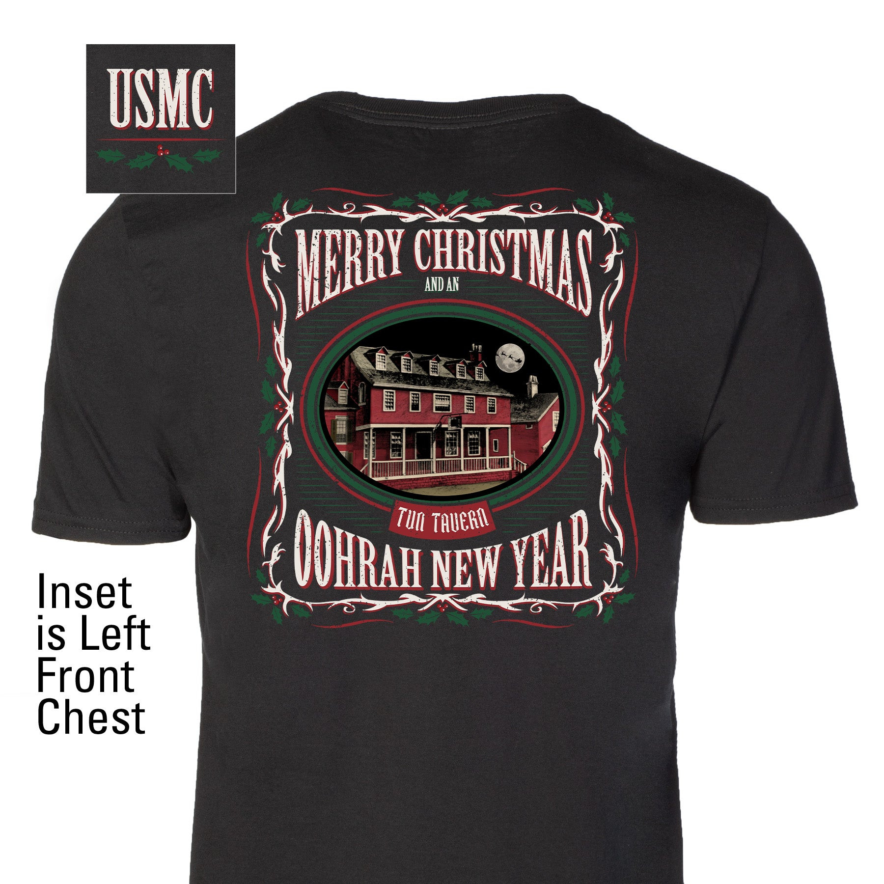 USMC Merry Christmas Oorah New Year T-Shirt Marine Corps Holiday Shirt Father's Day Gift - Tradiviet