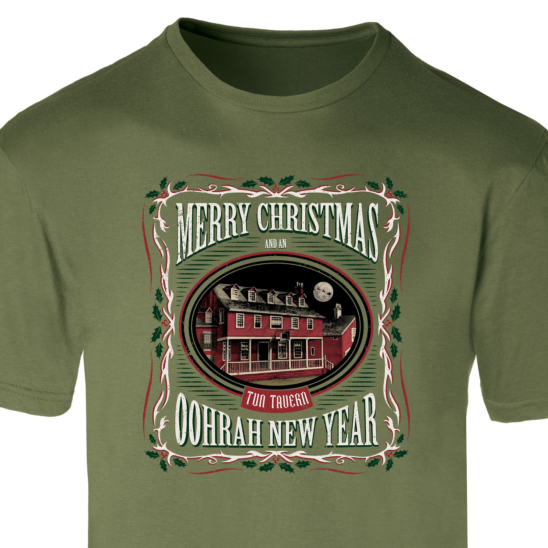 USMC Merry Christmas Oorah New Year T-Shirt USMC New Year Tee Father's Day Gift Idea - Tradiviet - Image 2