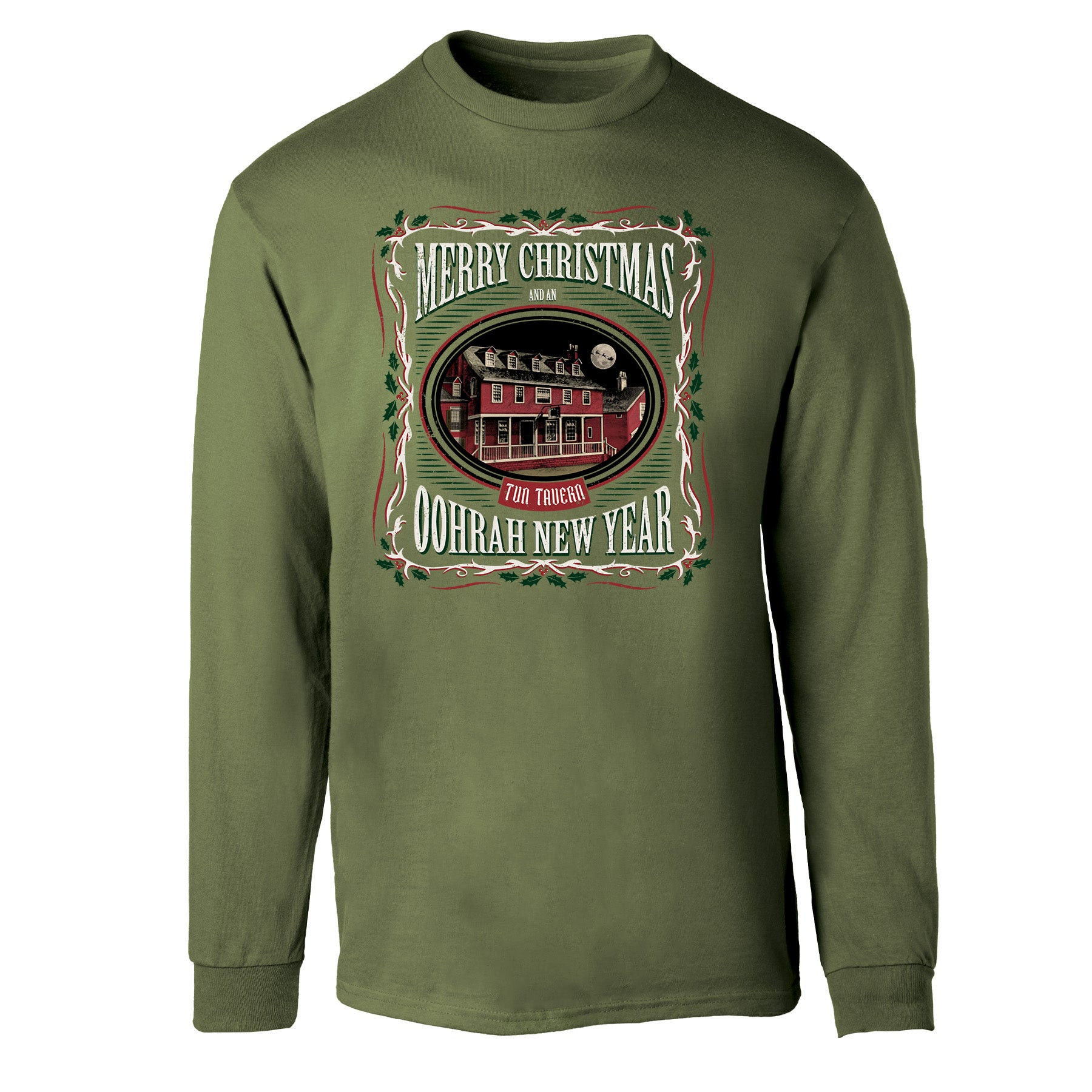 USMC Tun Tavern Long Sleeve Shirt Merry Christmas Marine Corps Clothing Gift For Husband - Tradiviet - Image 2