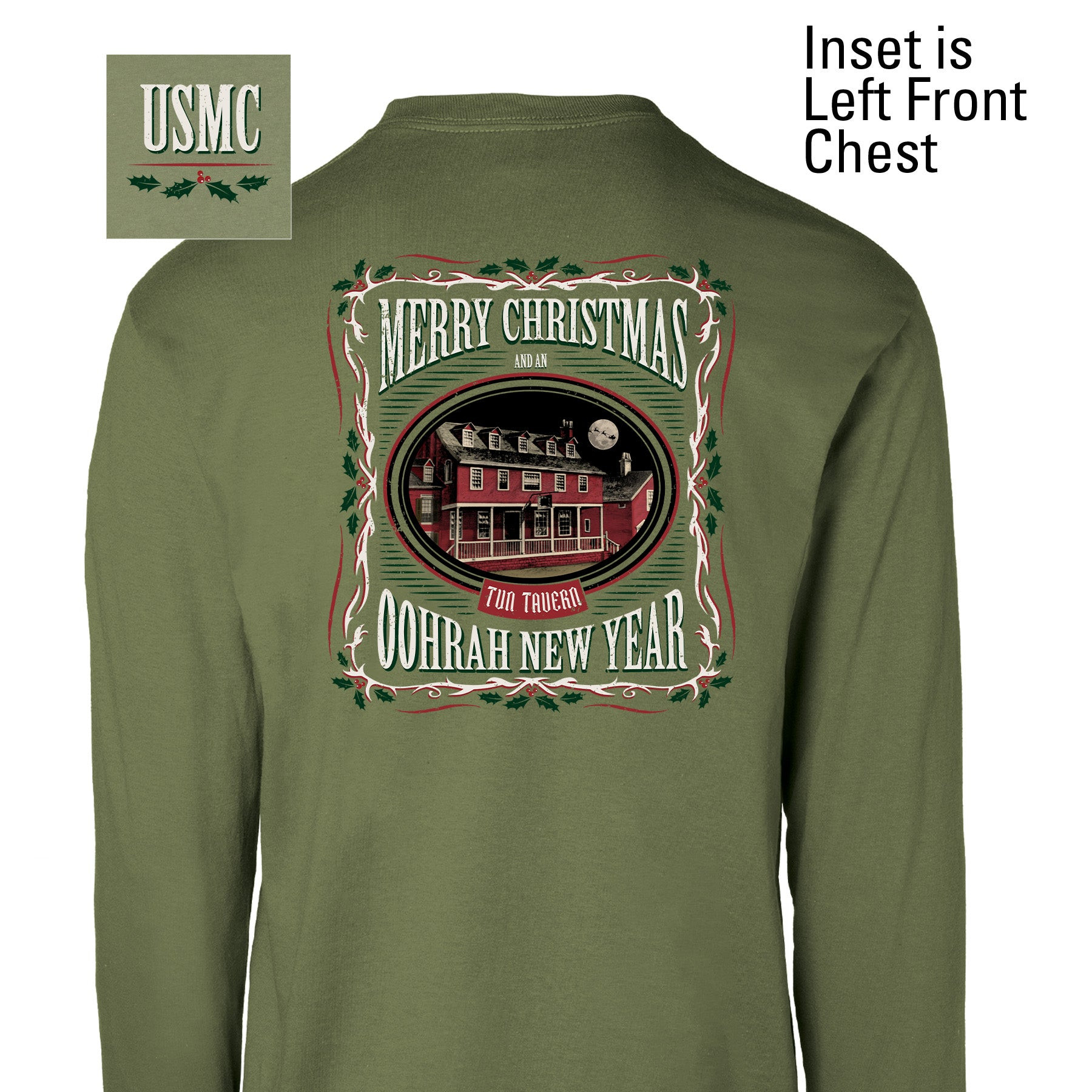 USMC Tun Tavern Long Sleeve Shirt Merry Christmas Marine Corps Shirt Father's Day Gift Idea - Tradiviet - Image 2