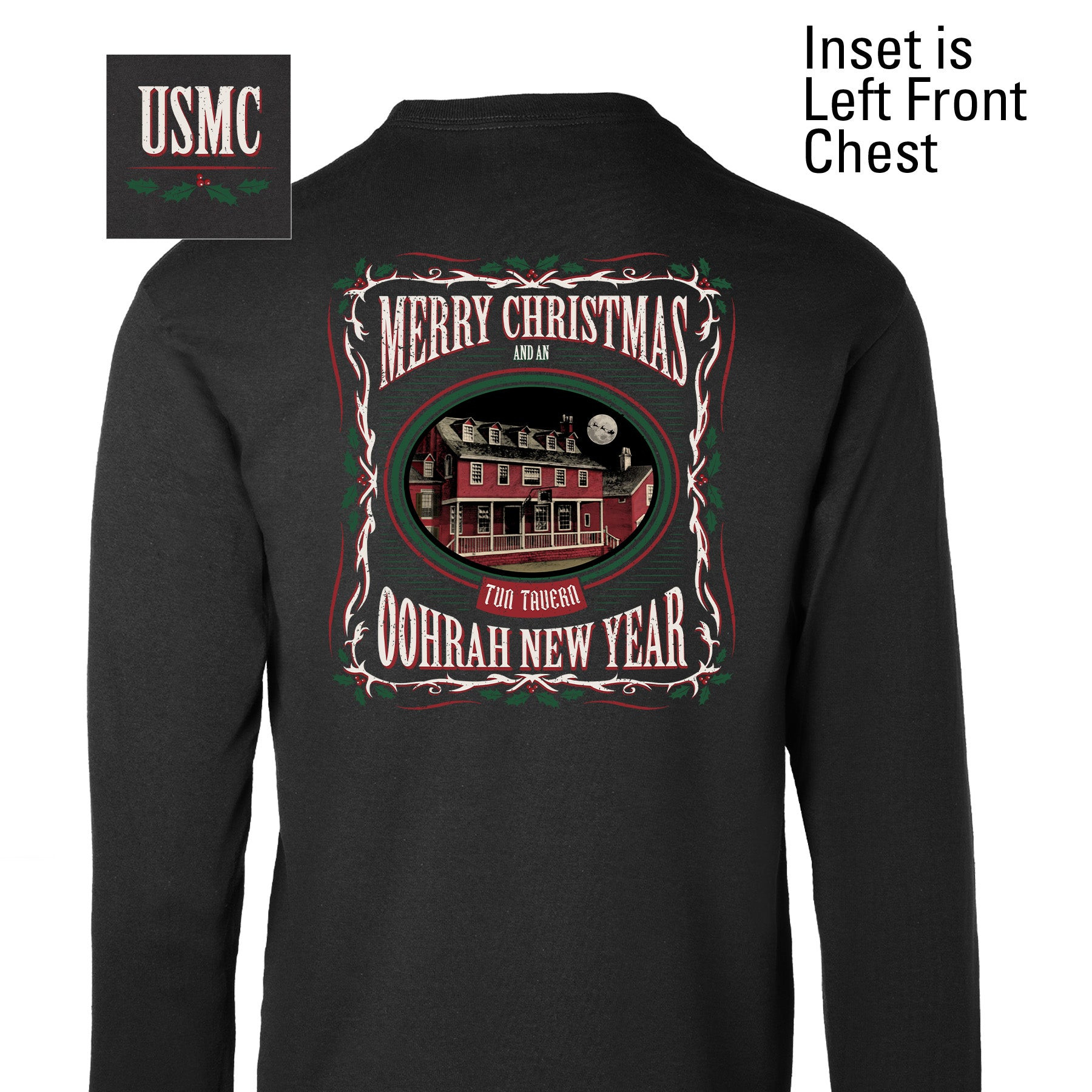 USMC Tun Tavern Long Sleeve Shirt Merry Christmas Marine Corps Shirt Father's Day Gift Idea - Tradiviet
