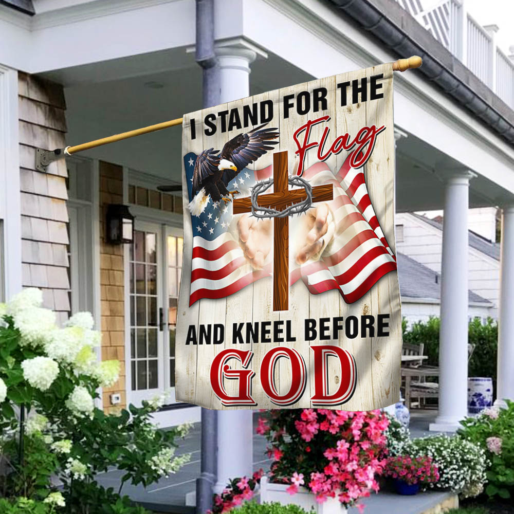 Veterans Day Flag I Stand For The Flag and Kneel Before God Flag Gift For Brothers - Tradiviet