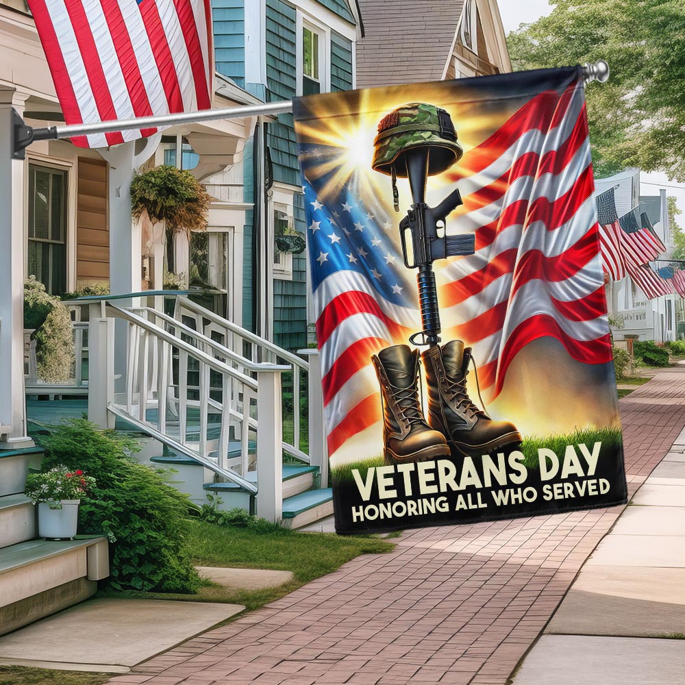 Veterans Day Honoring All Who Served Flag Veteran Boots American Flag Gift For Mom - Tradiviet