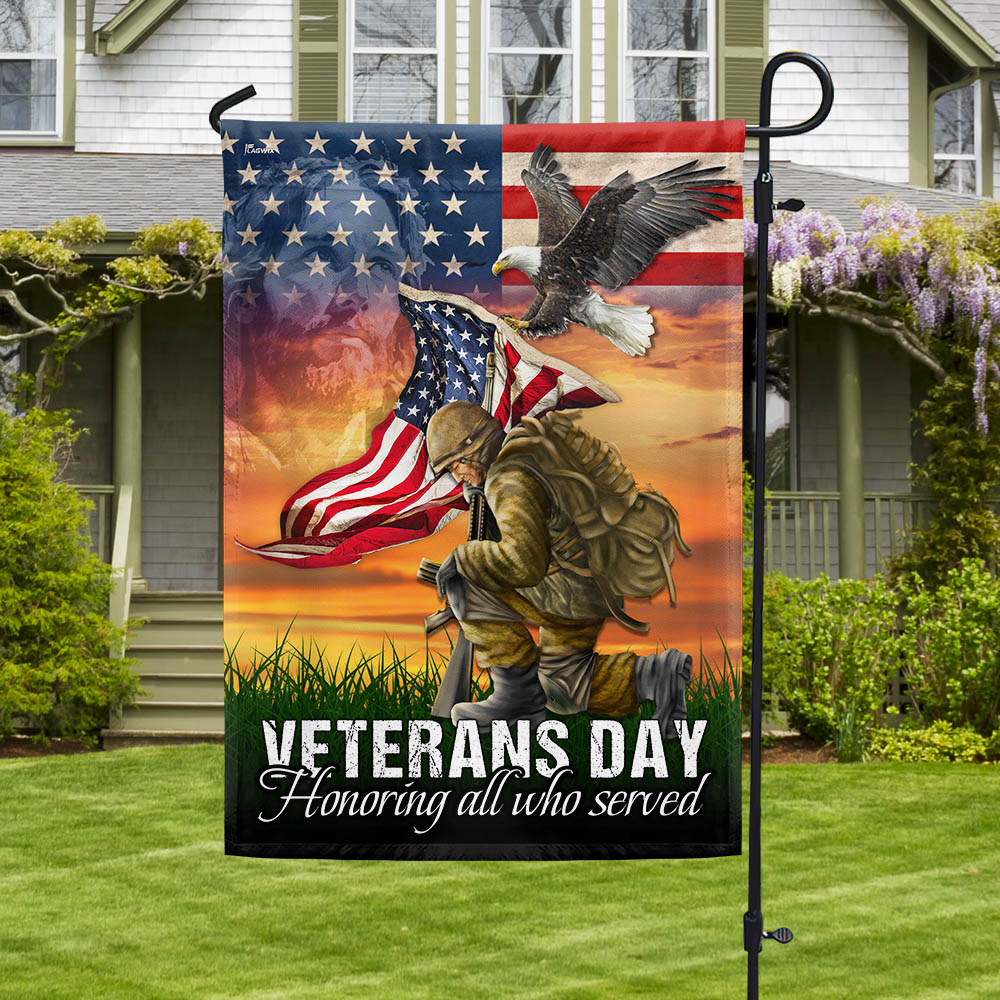 Veterans Day Honoring All Who Served Flag Veteran Soldier American Flag Gift For Husband - Tradiviet