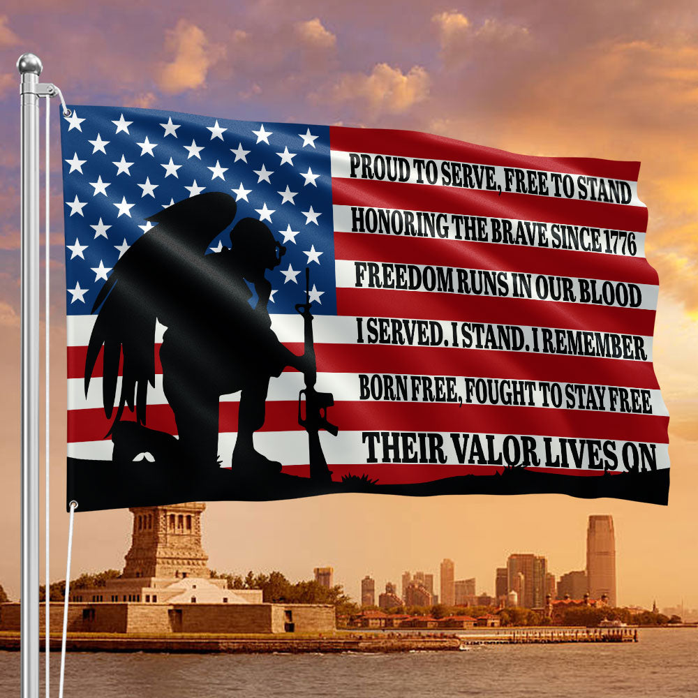 Veterans Military Grommet American Flag Veterans Day 4Th Of July Decor - Tradiviet