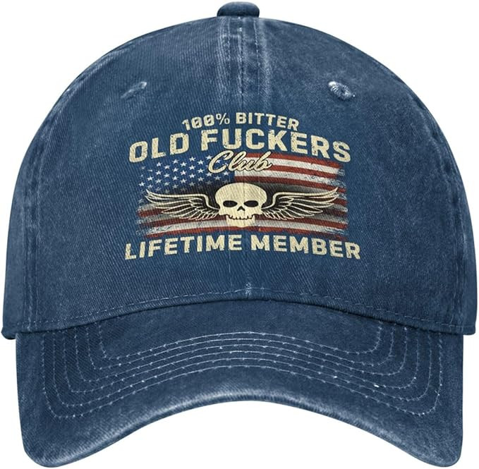 Vintage 100' Bitter Old Fckers Club Baseball Cap Lifetime Member Hat Gift For Men - Tradiviet - Image 3