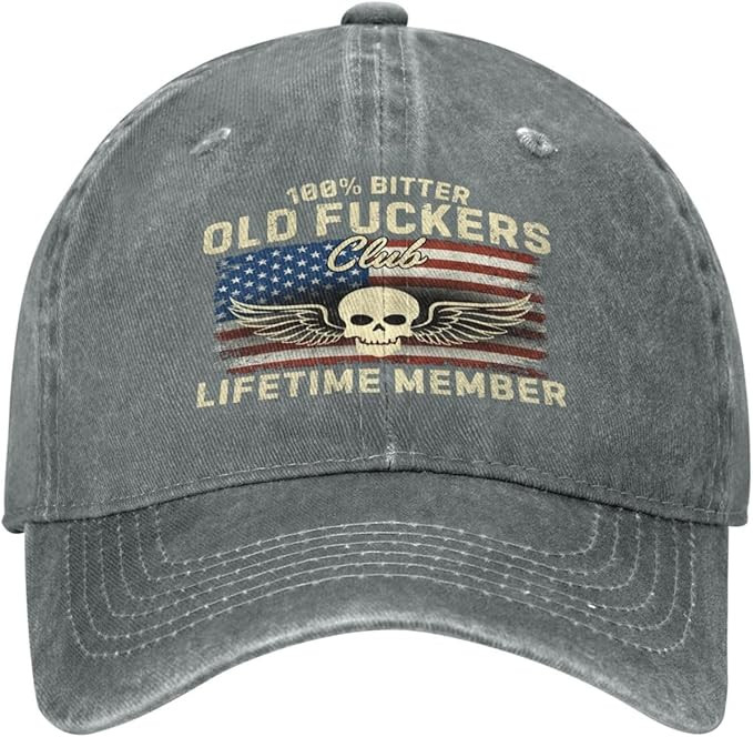 Vintage 100' Bitter Old Fckers Club Baseball Cap Lifetime Member Hat Gift For Men - Tradiviet - Image 5