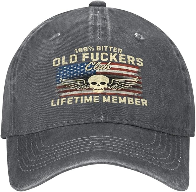 Vintage 100' Bitter Old Fckers Club Baseball Cap Lifetime Member Hat Gift For Men - Tradiviet - Image 4