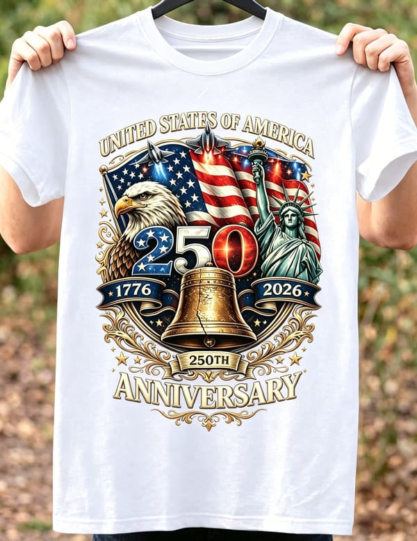 Vintage United States Of America T-Shirt 250th Anniversary Apparel Gift Ideas - Tradiviet - Image 3