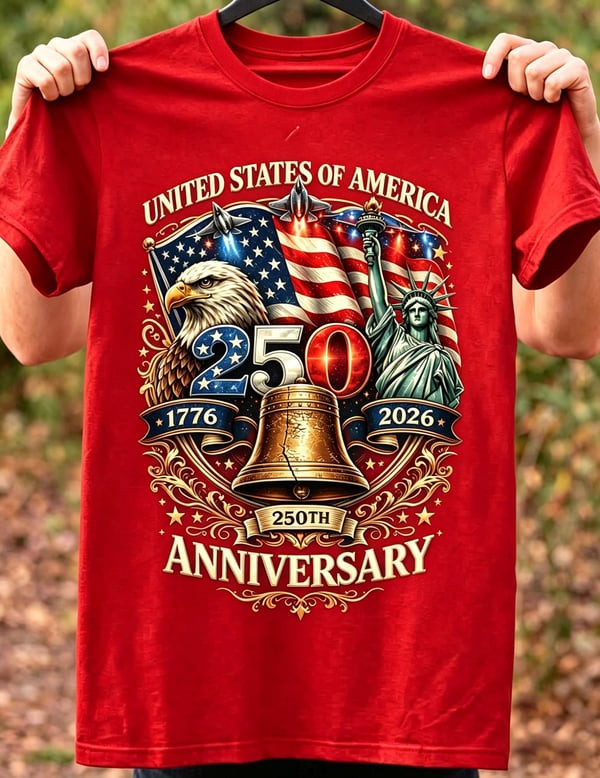 Vintage United States Of America T-Shirt 250th Anniversary Apparel Gift Ideas - Tradiviet - Image 2