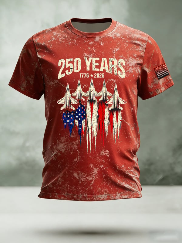 Vintage USA 250 Years Strong T-Shirt July 4 1776 July 4 2026 Clothing Gift For Men - Tradiviet - Image 2
