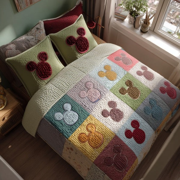 Warm Comfort Quilted Bedding Set Decorative Cozy Bedroom Vibe Best Gift For Family - Tradiviet