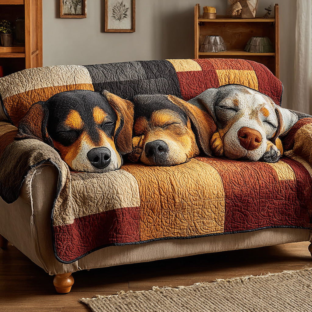 Warm Hearth Quilted Sofa Cover Cozy Hearth Living Room Decor