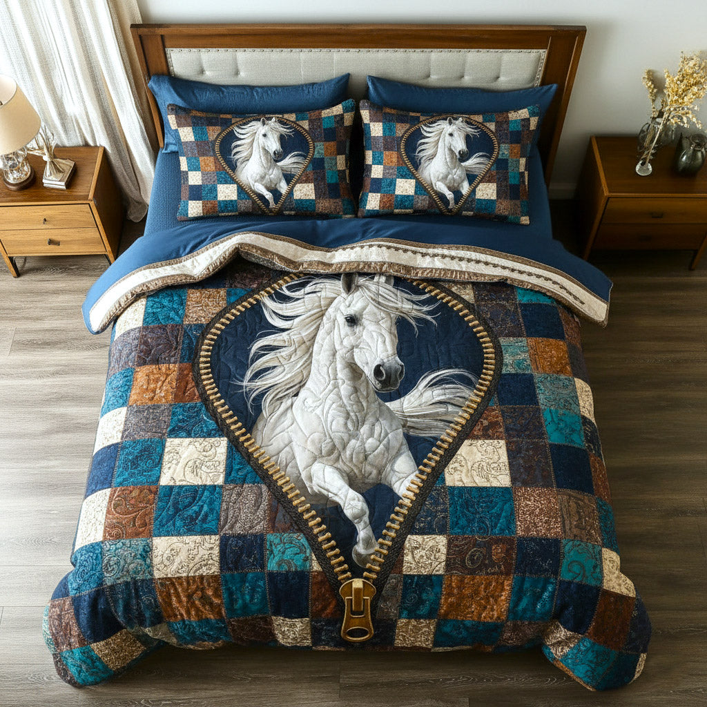 Weathered Gallop Quilted Bedding Set Holiday Home Decor Weathered Gallop Gift For Her - Tradiviet