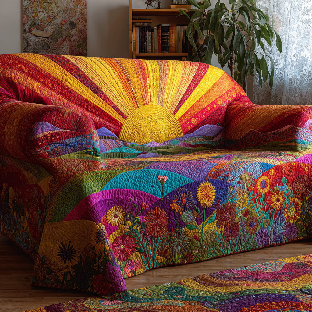 Wildflower Dawn Quilted Sofa Cover Couch Slipcovers Things To Get Mom For Christmas