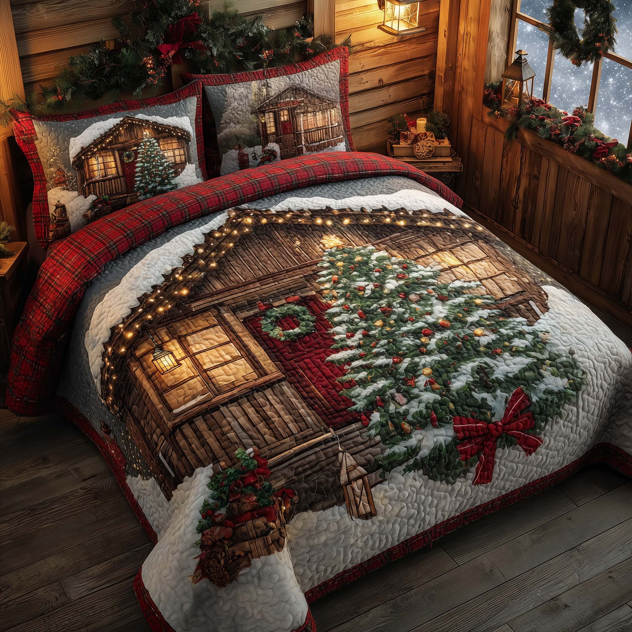 Winter Barn Quilted Bedding Set Bohemian Bedroom Furniture Elegant Winter Barn Gift - Tradiviet