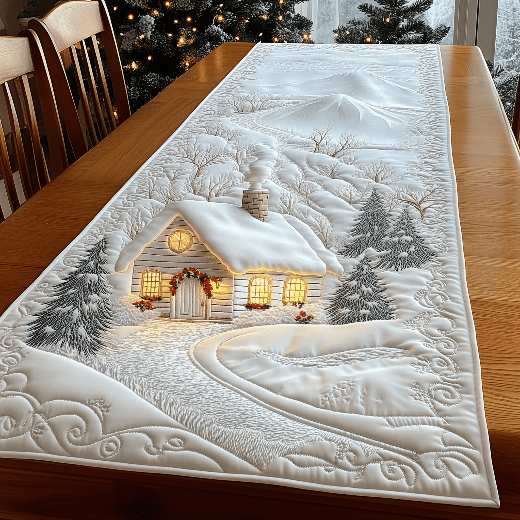 Winter Wonderland Quilted Table Runner Quilted Christmas Table Runner Christmas Present Ideas