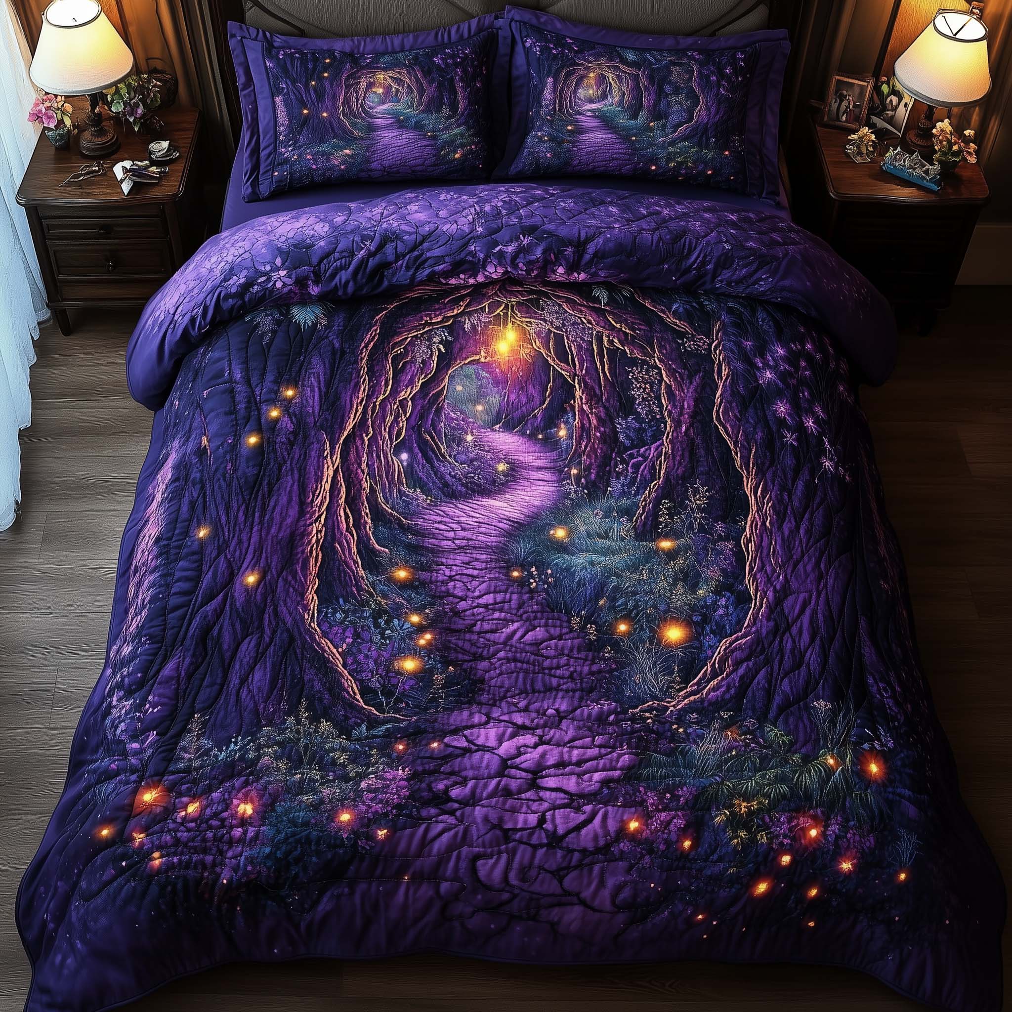 Woodland Haven Quilted Bedding Set Bed Room Decoration Mother's Day Gifts - Tradiviet