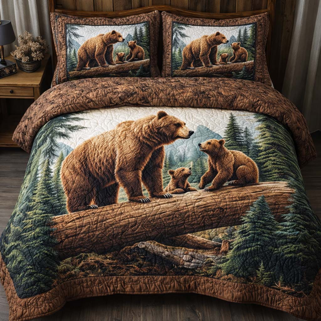 Woodland Lesson Quilted Bedding Set Holiday Decorations Gift For Nature Educators - Tradiviet